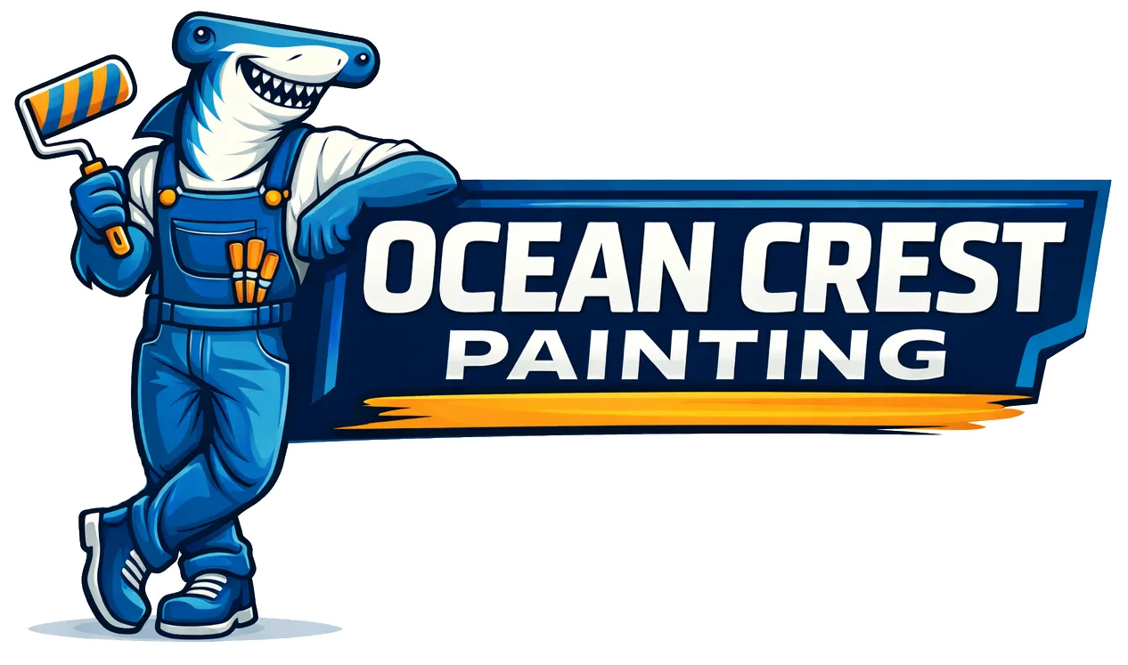 Ocean Crest Painting hammerhead painter mascot