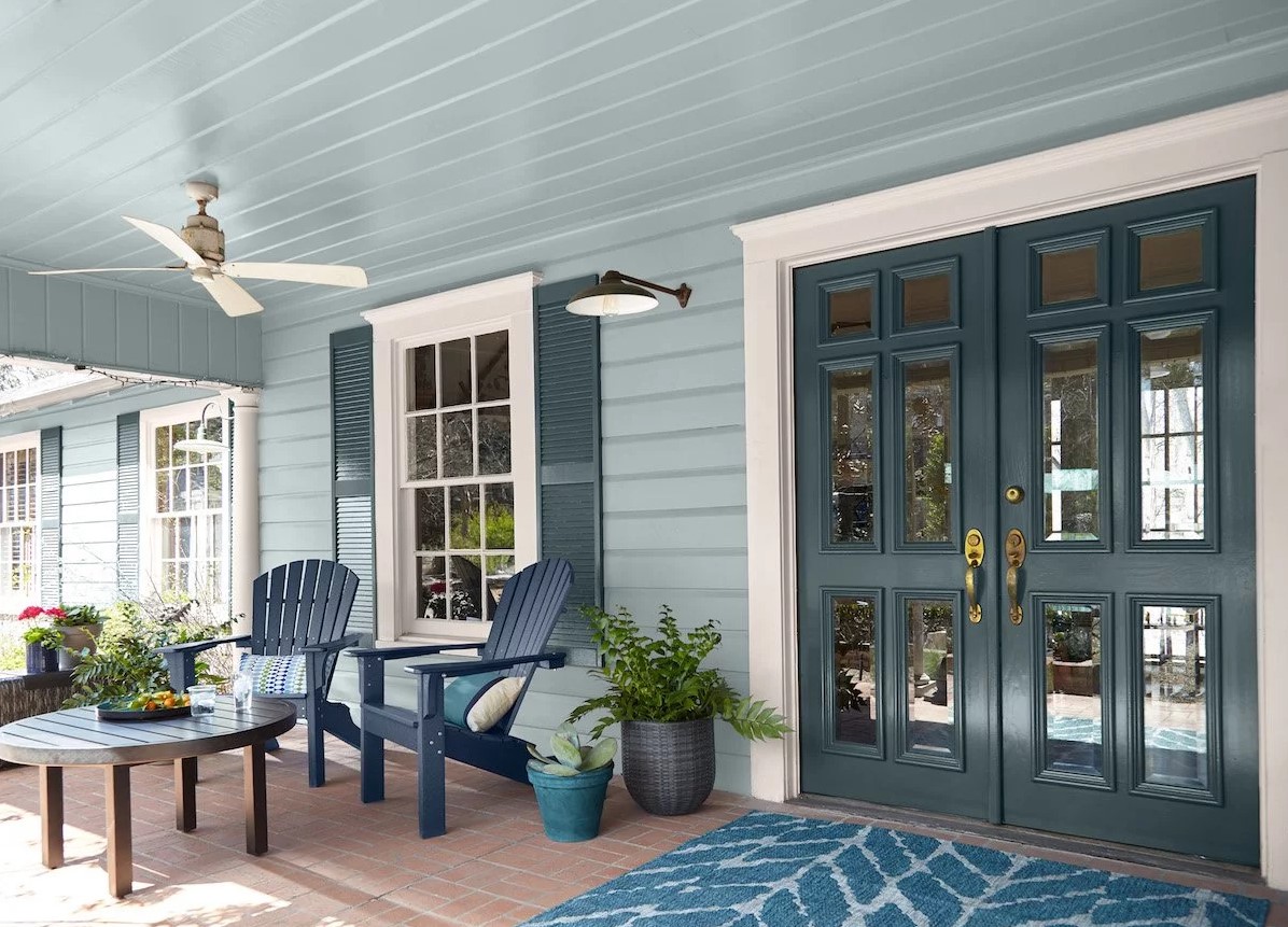 Freshly painted coastal Florida home exterior